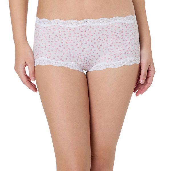 

Женские повседневные кружевные шорты-бойфренды dmplbs Maidenform, White Floral Spots