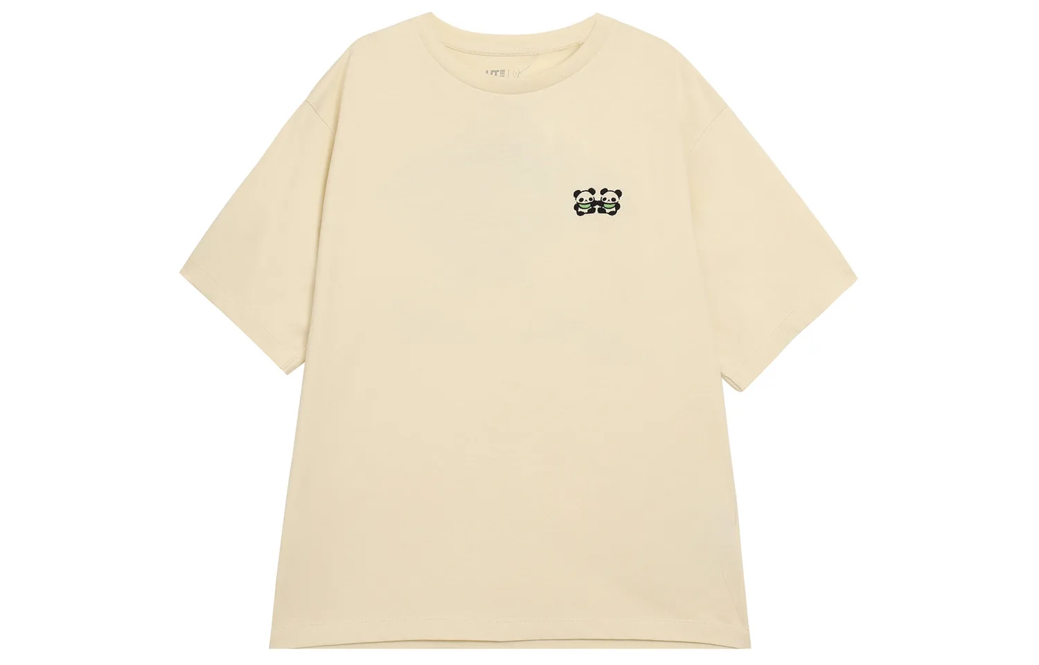 UNIQLO Футболка POP MART Bubble Mart женская, цвет ivory, круглый вырез, прямой крой