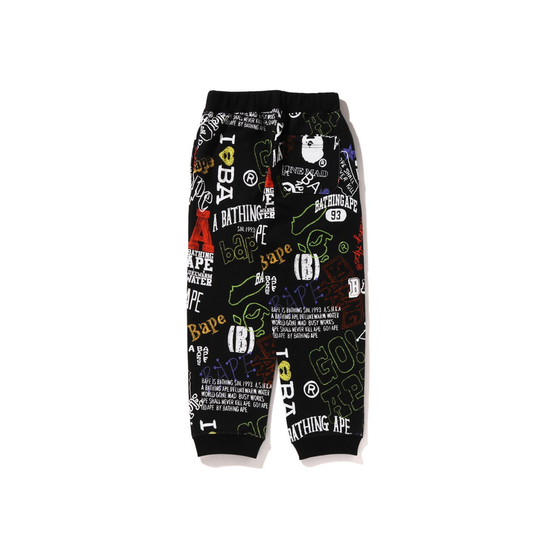 SS24 Повседневные брюки детские A BATHING APE, черный BKX — фото 3
