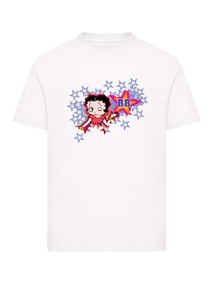 

Футболка Betty Boop Purple Stars And Dots белого цвета F4NT4STIC, Белый, Футболка Betty Boop Purple Stars And Dots белого цвета F4NT4STIC
