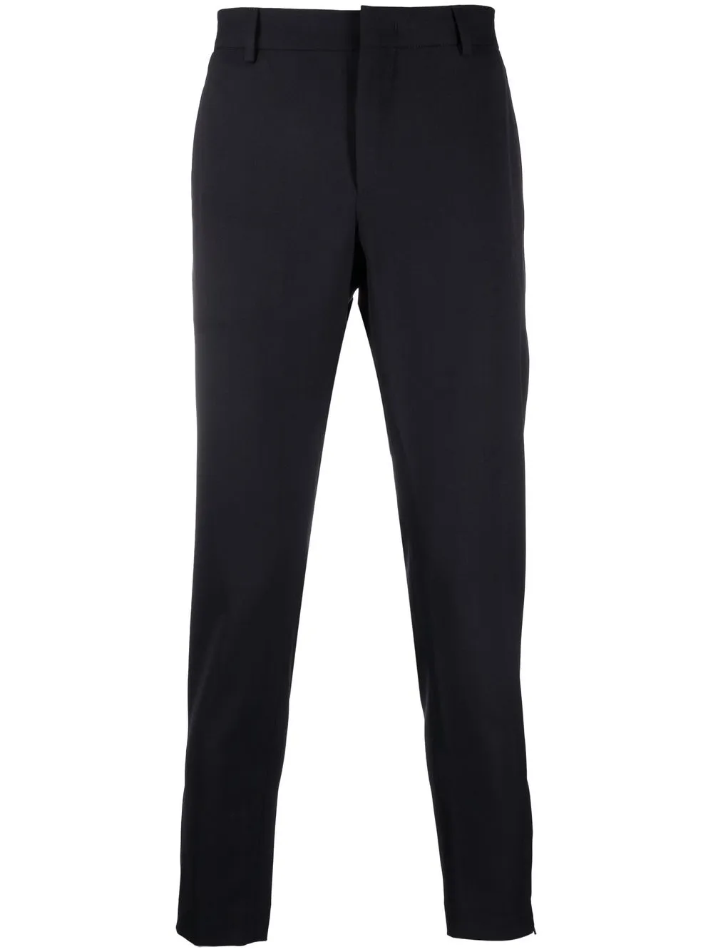 

Брюки строгого кроя с подворотами Pt Torino, синий