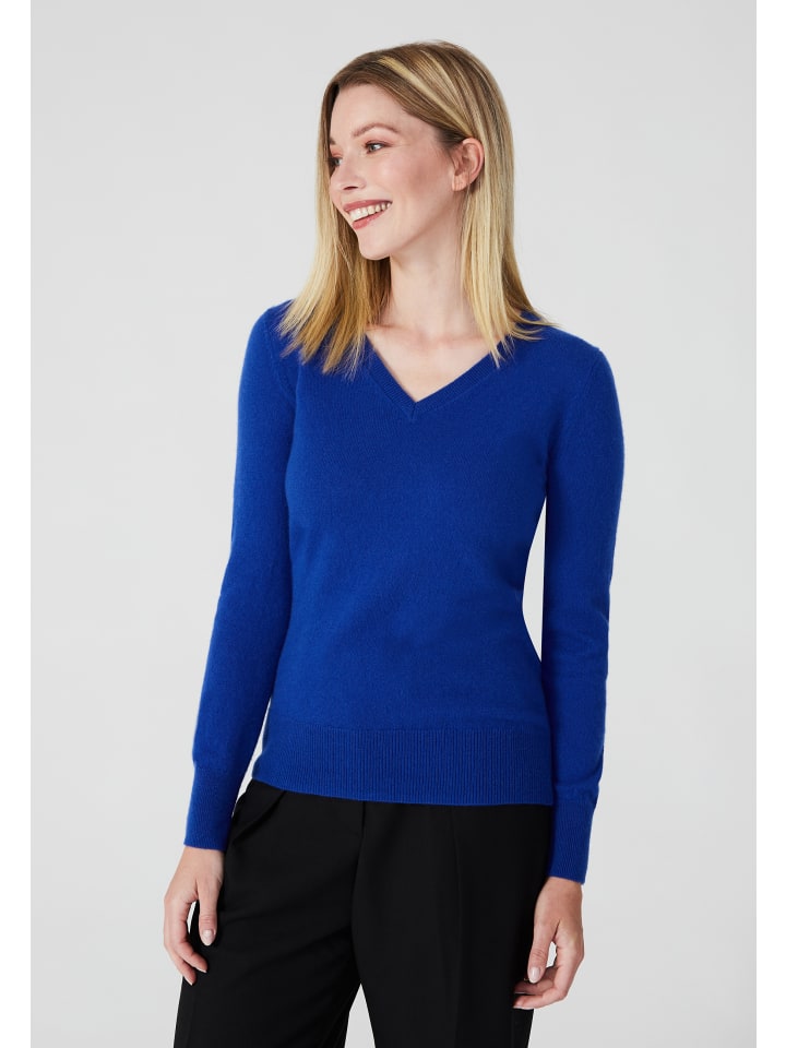 

Кашемировый свитер с V-образным вырезом в цвете скайдайвер Style Republic