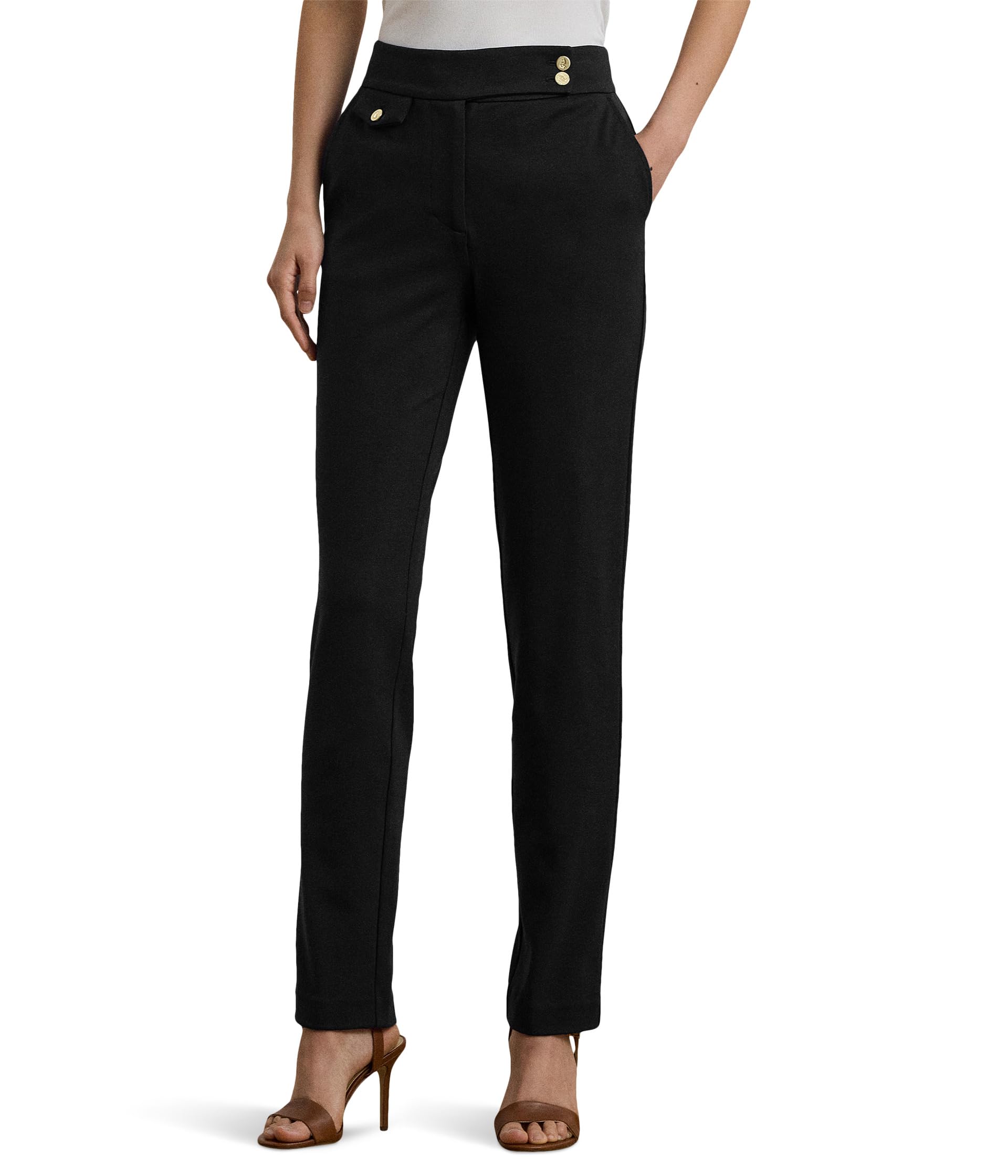 

Брюки Lauren Ralph Lauren Ponte Ankle Pants, черный