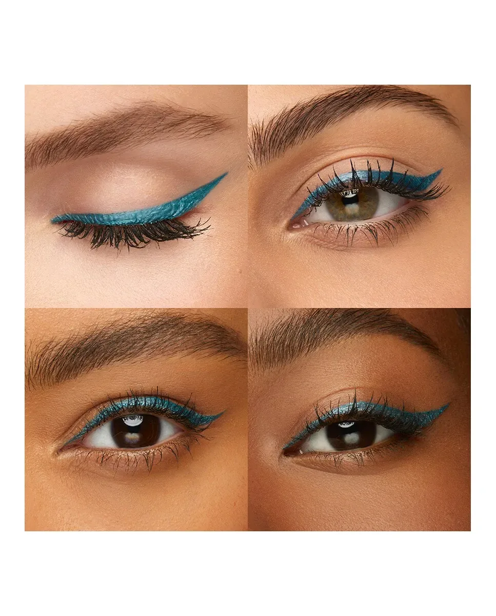 Жидкая подводка для глаз с ультра стойким цветом, водостойкая, Super Colour Waterproof Eyeliner Kiko Milano, 04 Green Teal — фото 4