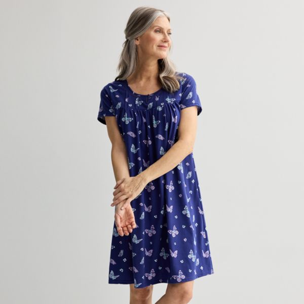 

Женский трикотажный пижамный халат Croft & Barrow, цвет butterfly dream