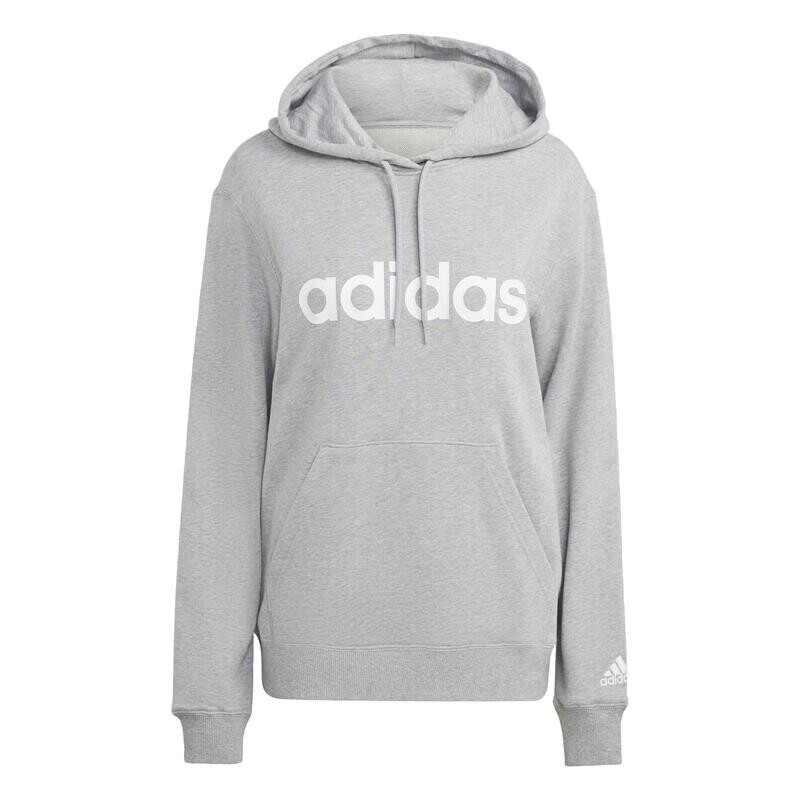 Женская спортивная толстовка Adidas, цвет grau/weiss — фото 2