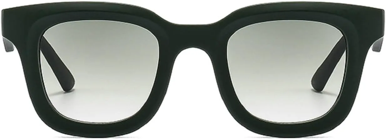 

Мужские солнцезащитные очки в стиле ретро, ​​квадратные, модные, прозрачные, с защитой от УФ-излучения UV400; женские солнцезащитные очки в стиле панк Melrose, Green