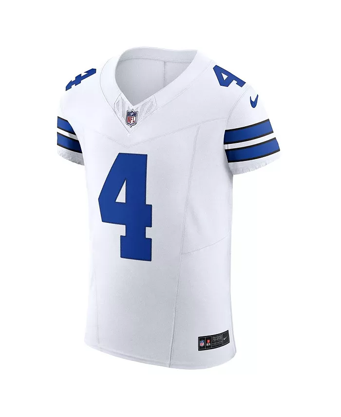 Мужская белая элитная джерси Dallas Cowboys Vapor F.U.S.E. Dak Prescott Nike — фото 3