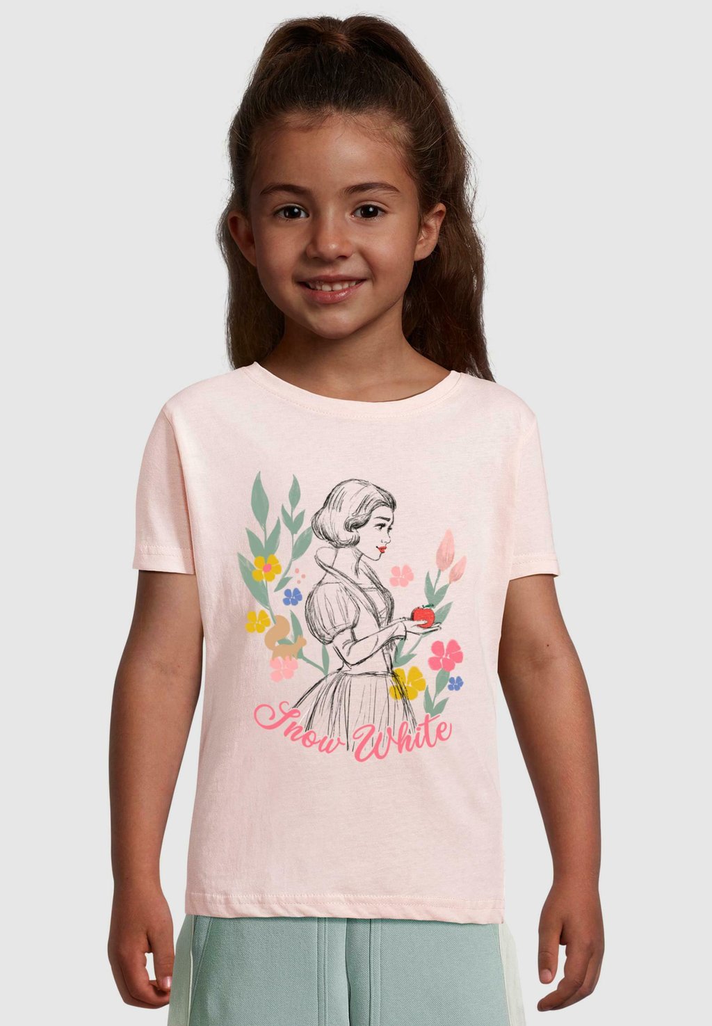 

Футболка с принтом SNOW WHITE - FLOWERS SHORT SLEEVE ABSOLUTE CULT, фуксия
