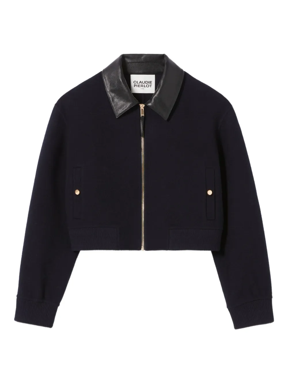 

Укороченная куртка с контрастным воротником Claudie Pierlot, синий