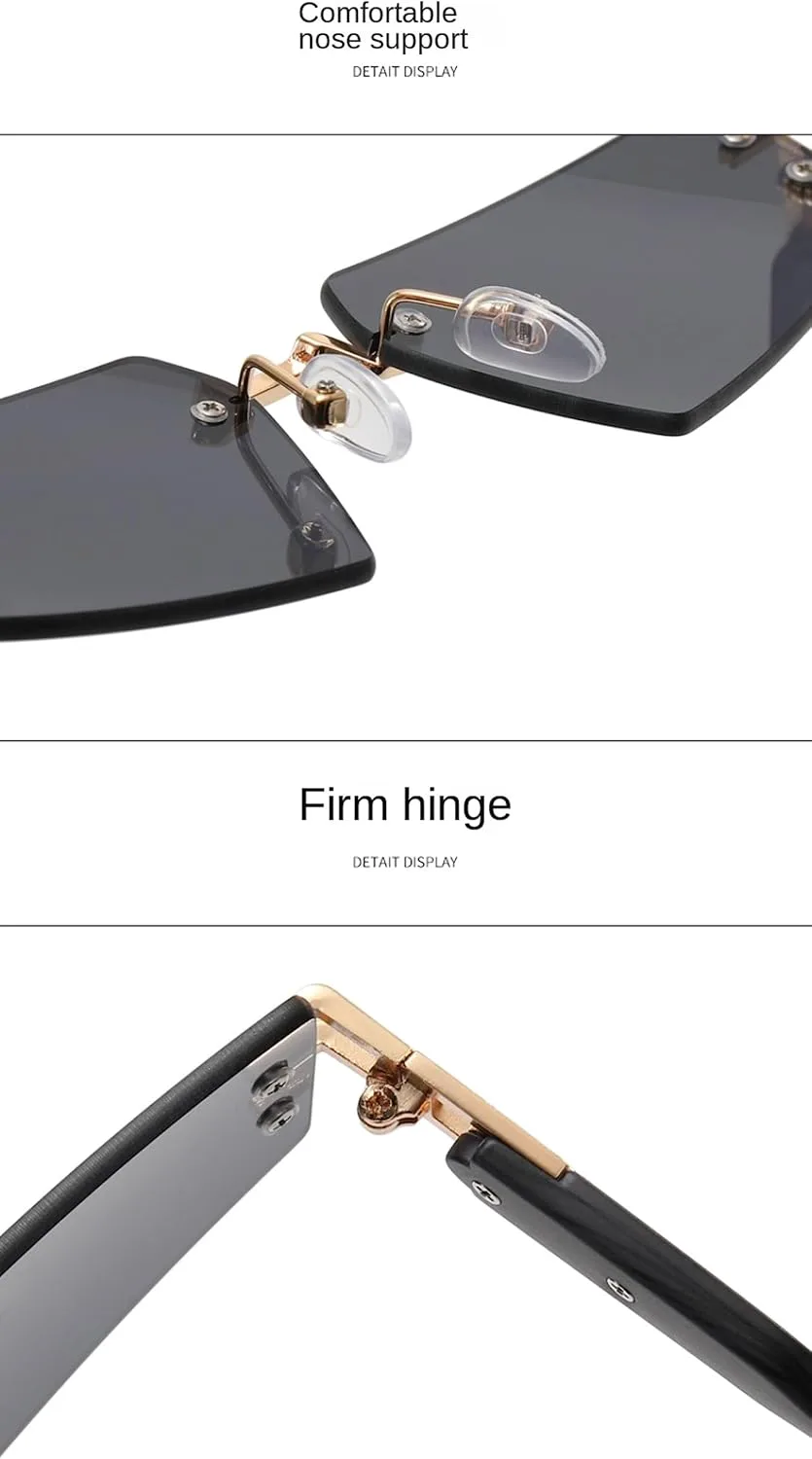 

Солнцезащитные очки с индивидуальной отделкой под дерево, солнцезащитные очки без оправы, квадратные солнцезащитные очки с защитой от УФ-излучения UV400 RAYPUR, Flat