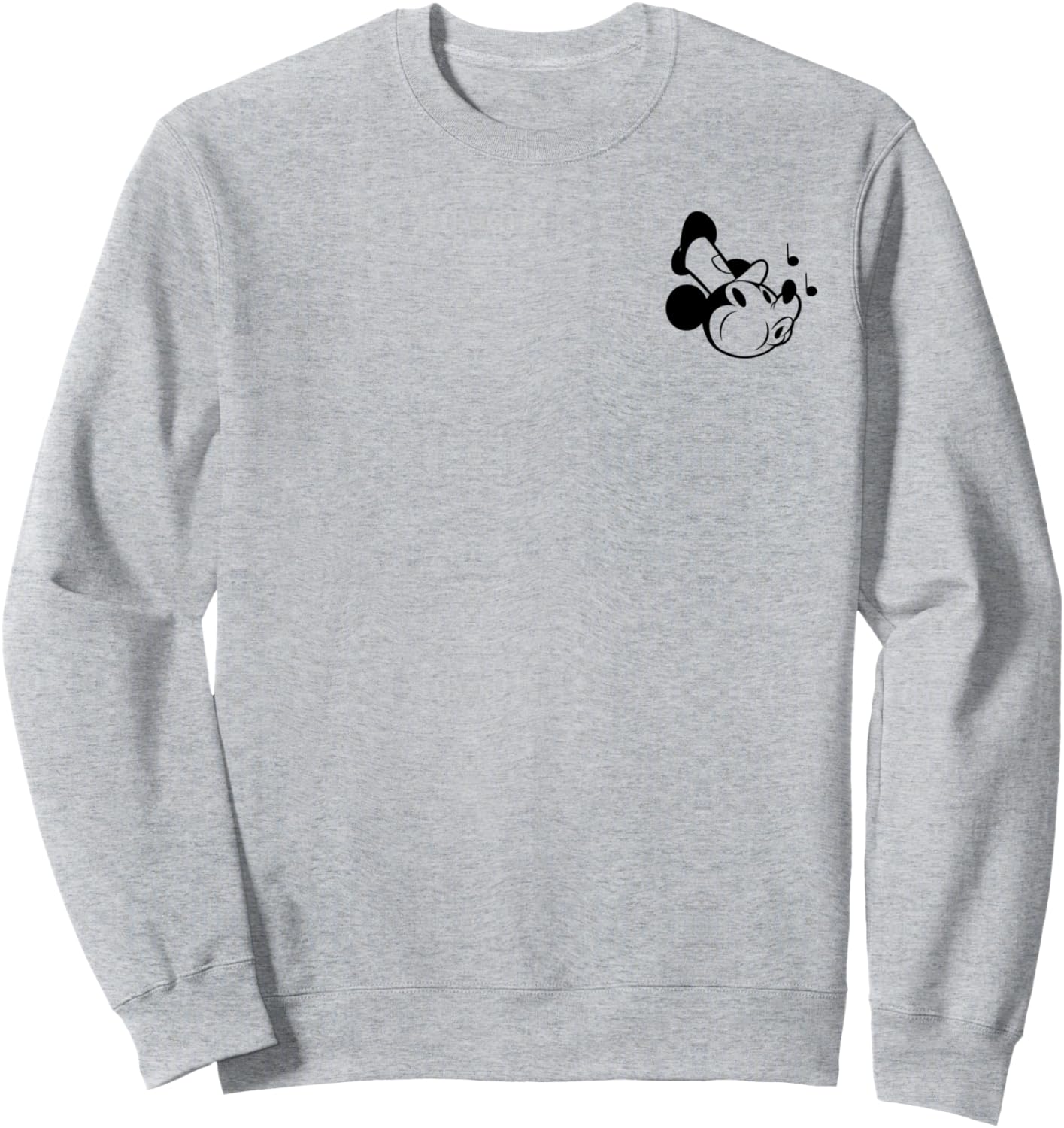 

Ретро-толстовка Disney Steamboat Willie с Микки Маусом и логотипом на маленьком нагрудном кармане, серая