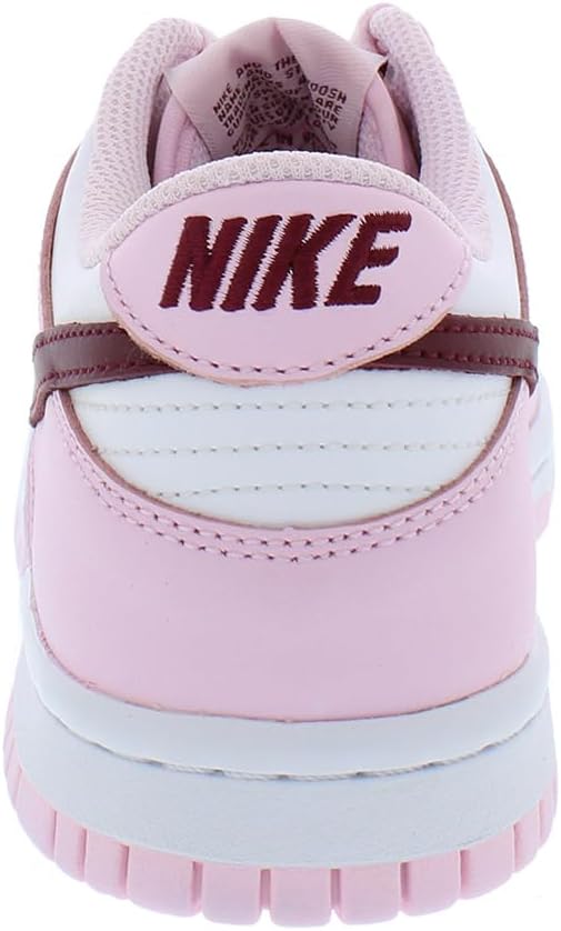 Кроссовки Nike Boys' Dunk Low SE, розово-белый/бордовый — фото 4