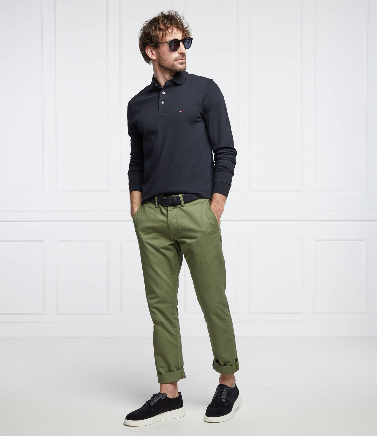 Поло Tommy Hilfiger 1985 slim fit, темно-синий — фото 2