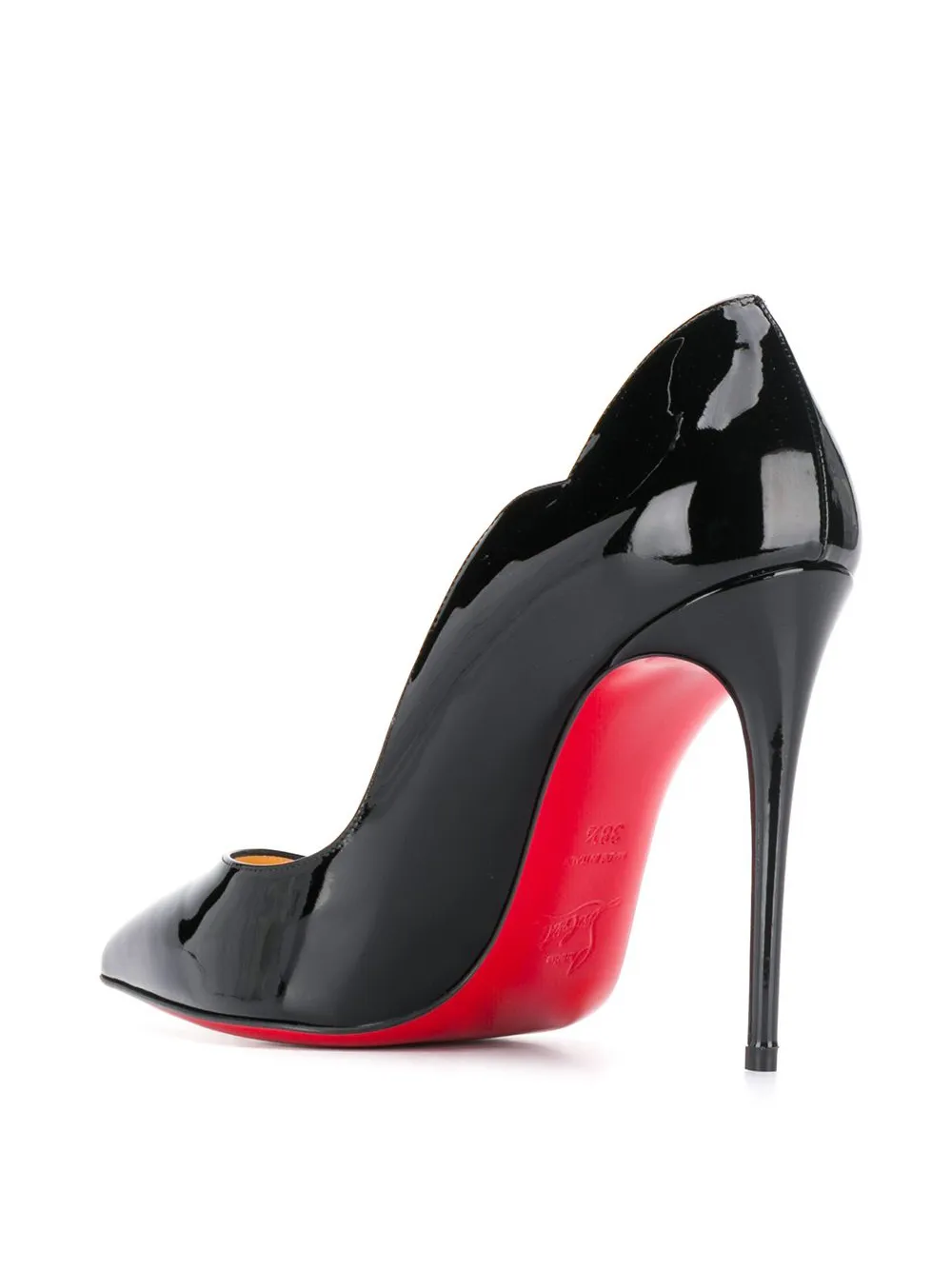 Туфли-лодочки Hot Chickна контрастной-подошве Christian Louboutin, черный — фото 3