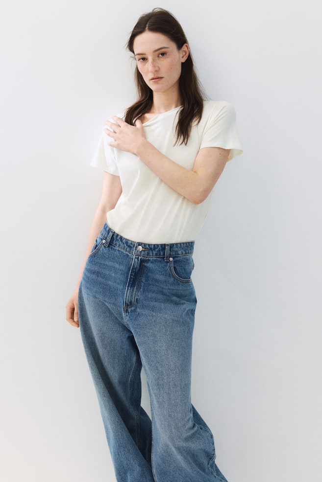 

Хлопковая футболка H&M, белый
