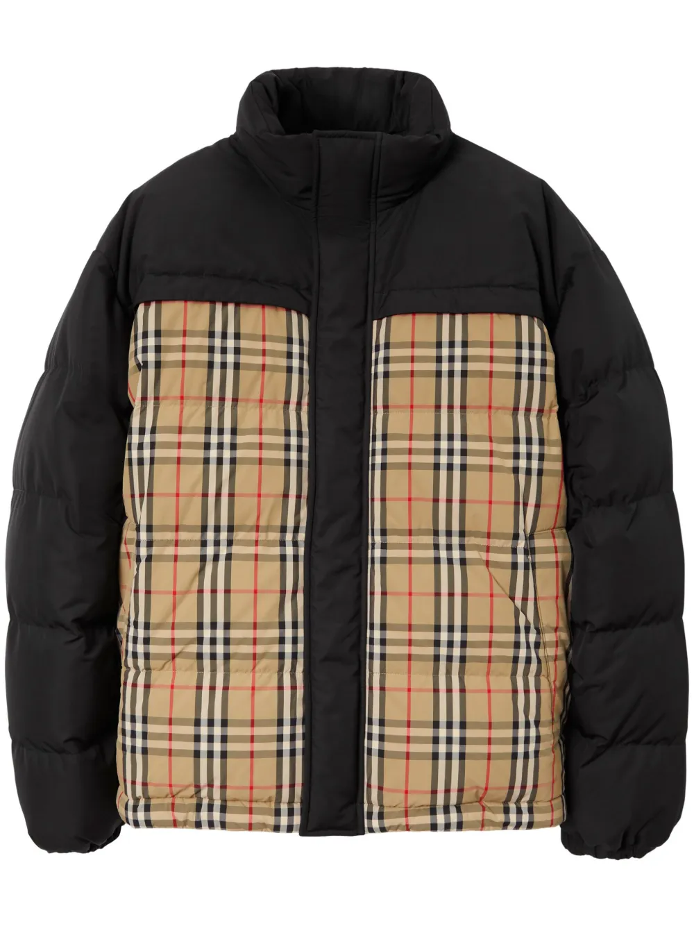 

Двусторонний пуховик в клетку Vintage Check BURBERRY, черный