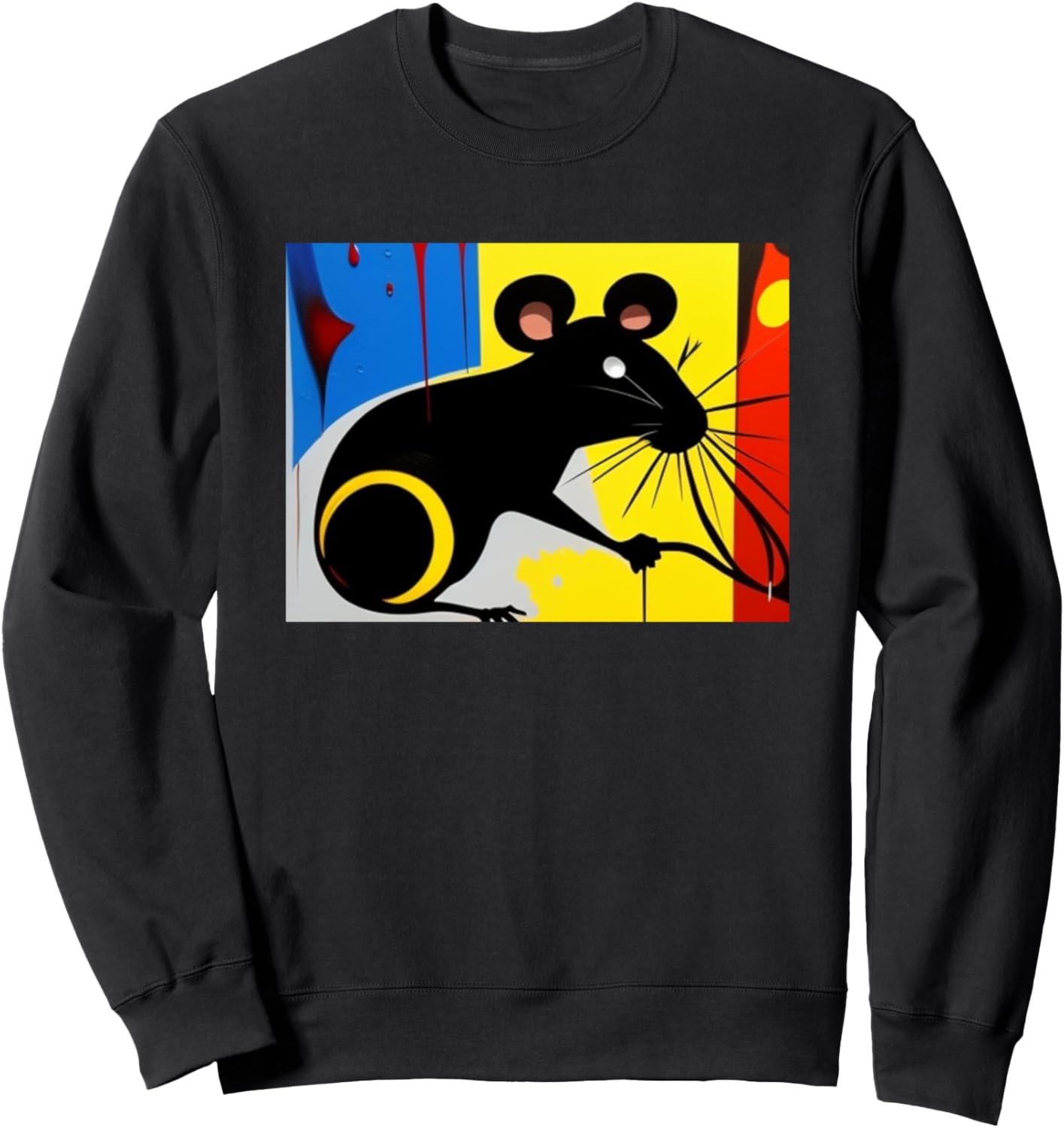 

Силуэт мыши, красочное изображение мыши, толстовка для любителей мышей Rats Pets Art Women | Girls Kids Men Boys Gift, черный