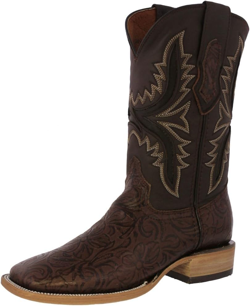 

Мужские коричневые ковбойские сапоги Texas Legacy с вручную отделанной кожей и квадратным носком