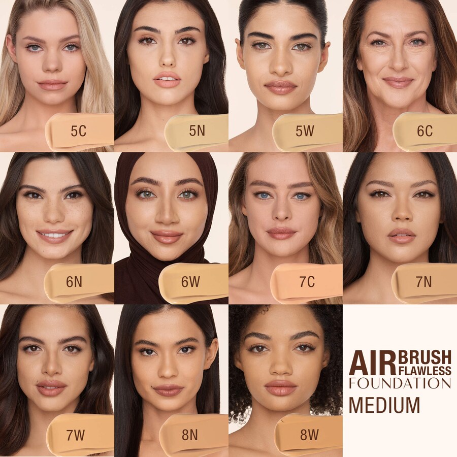 Безупречная матирующая тональная основа Airbrush Flawless Blurring & Matte Full Coverage Foundation Charlotte Tilbury, 1 oz/30 mL, 7 Cool — фото 3