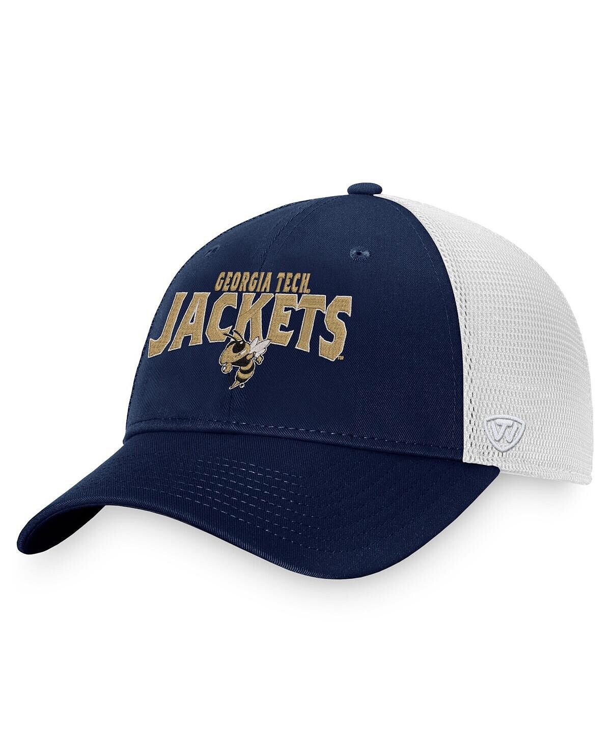 

Мужская темно-синяя, белая кепка Georgia Tech Yellow Jackets Breakout Trucker Snapback Top of the World