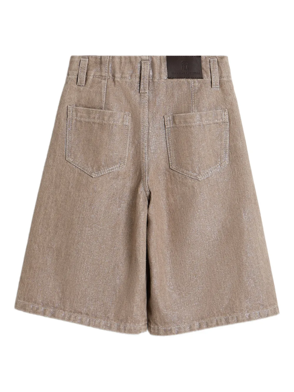 Шорты на пуговицах Brunello Cucinelli Kids, нейтральный — фото 2