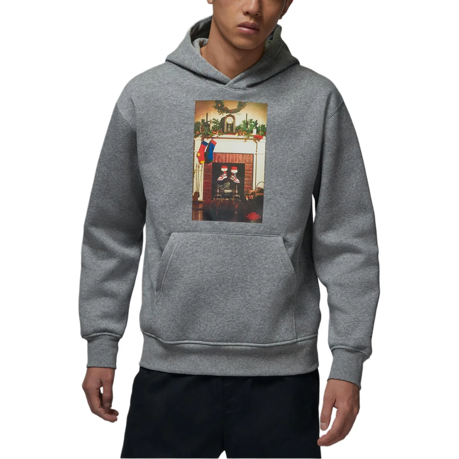 Свитшот мужской с капюшоном Carbon Gray/Black Jordan