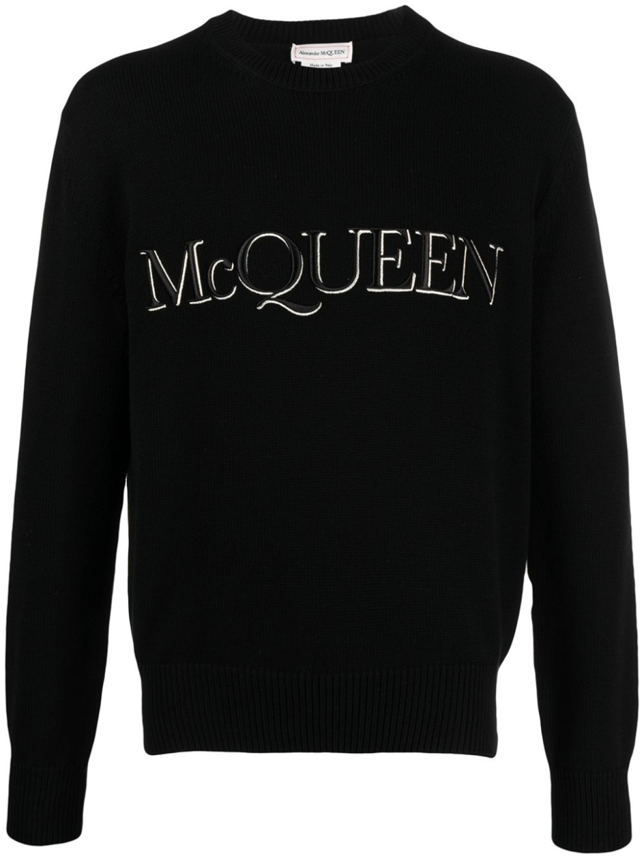 

Джемпер с вышитым логотипом Alexander McQueen, черный