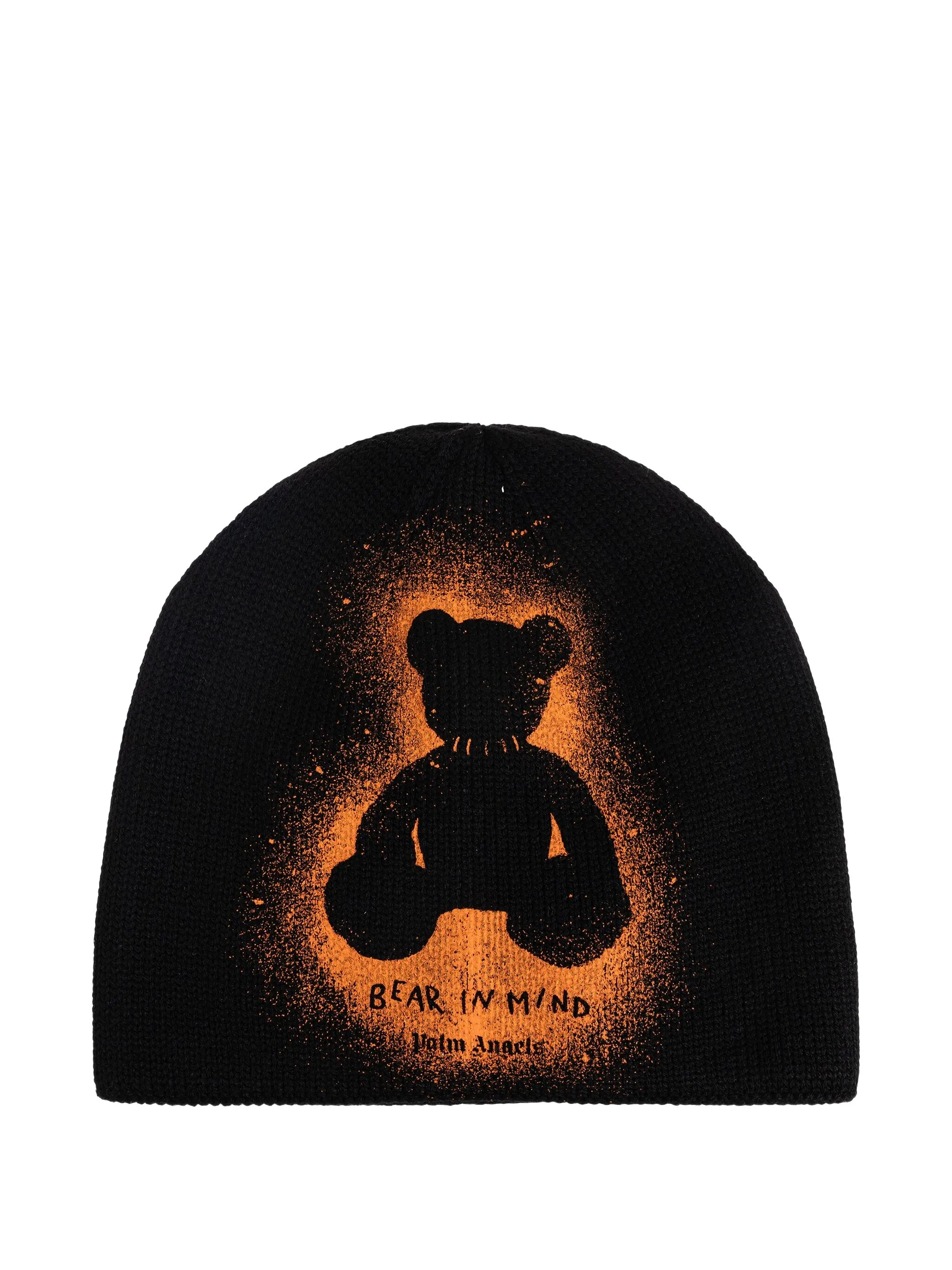 

Шапка бини с принтом Palm Angels, черный