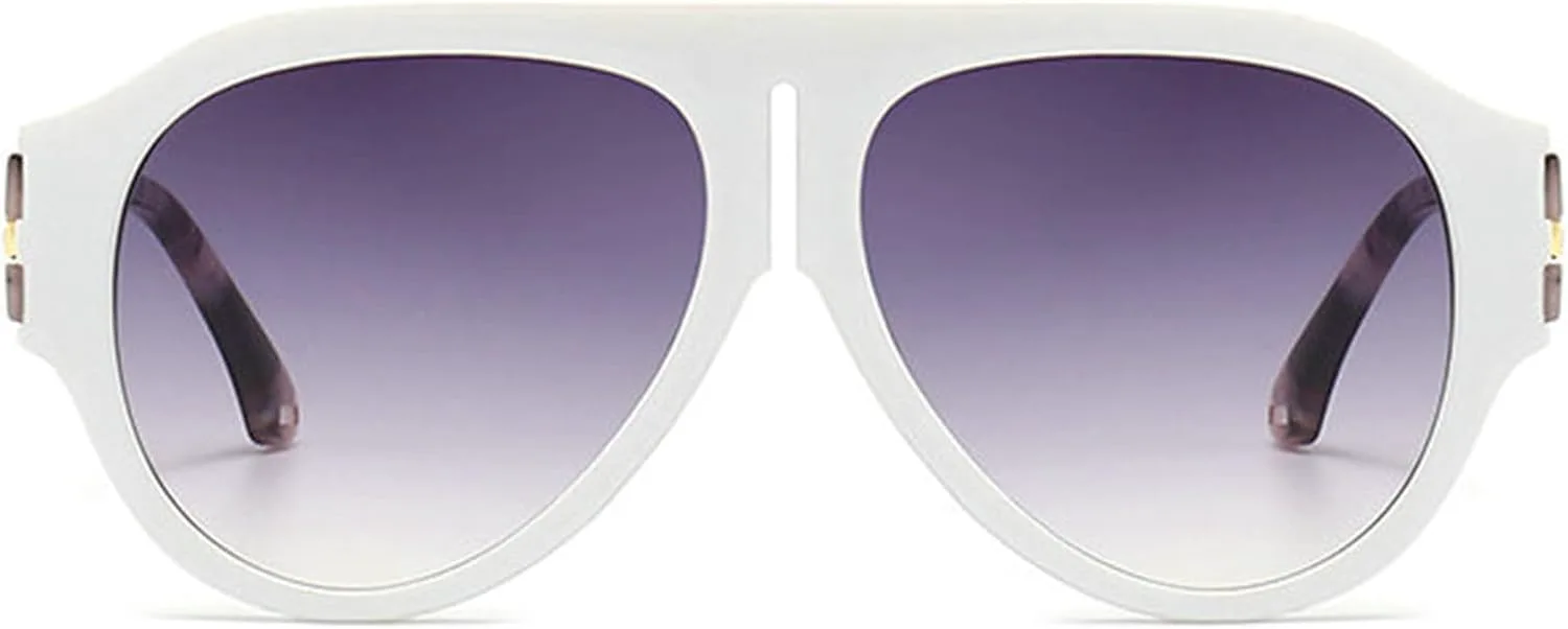 

Солнцезащитные очки Willochra Pilot Y2k для женщин, винтажные, с широкими дужками, мужские солнцезащитные очки-щитки для вождения, сексуальные женские очки, White