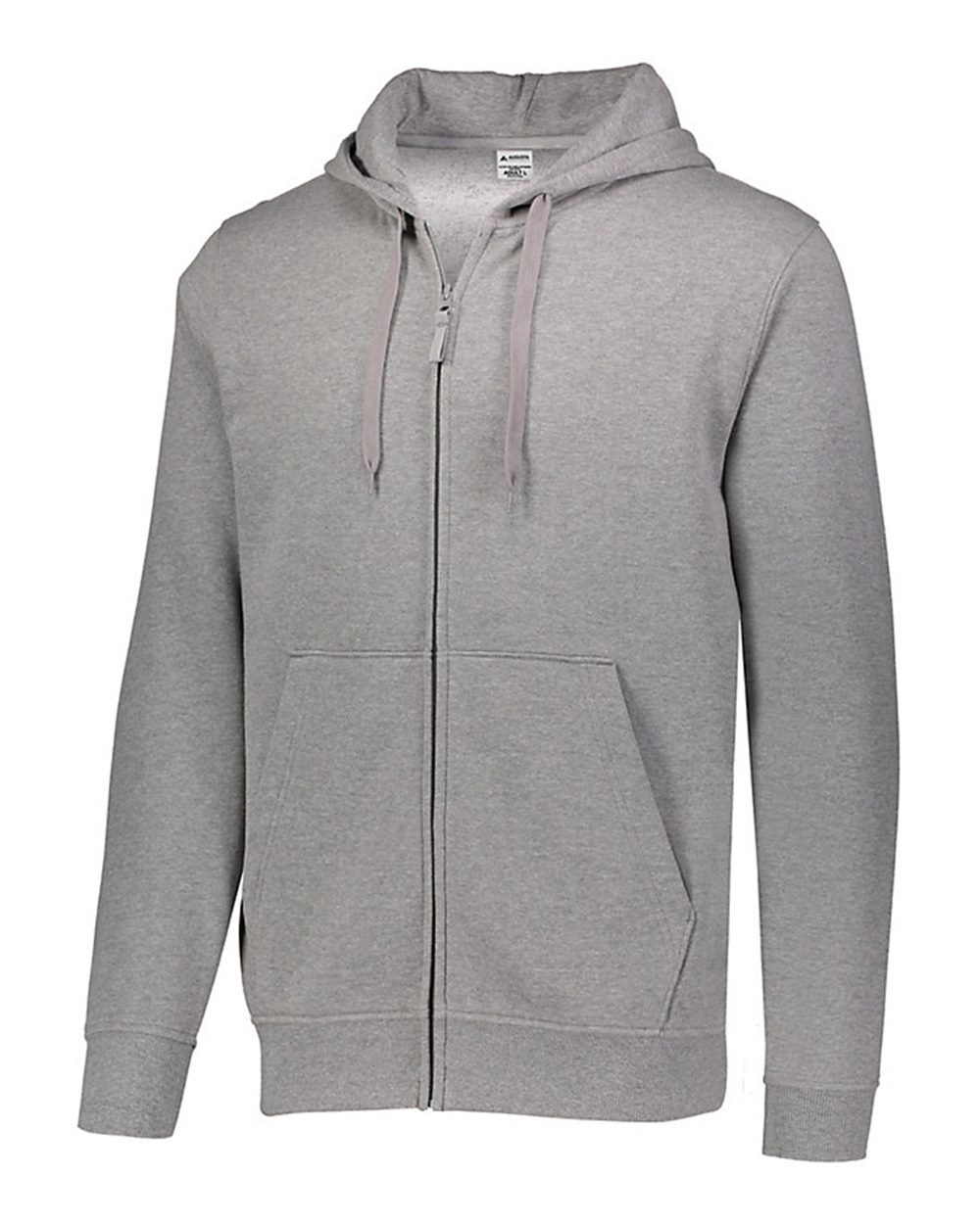 

Мужская толстовка с капюшоном из флиса 60/40 с застежкой-молнией Augusta Sportswear, цвет charcoal heather