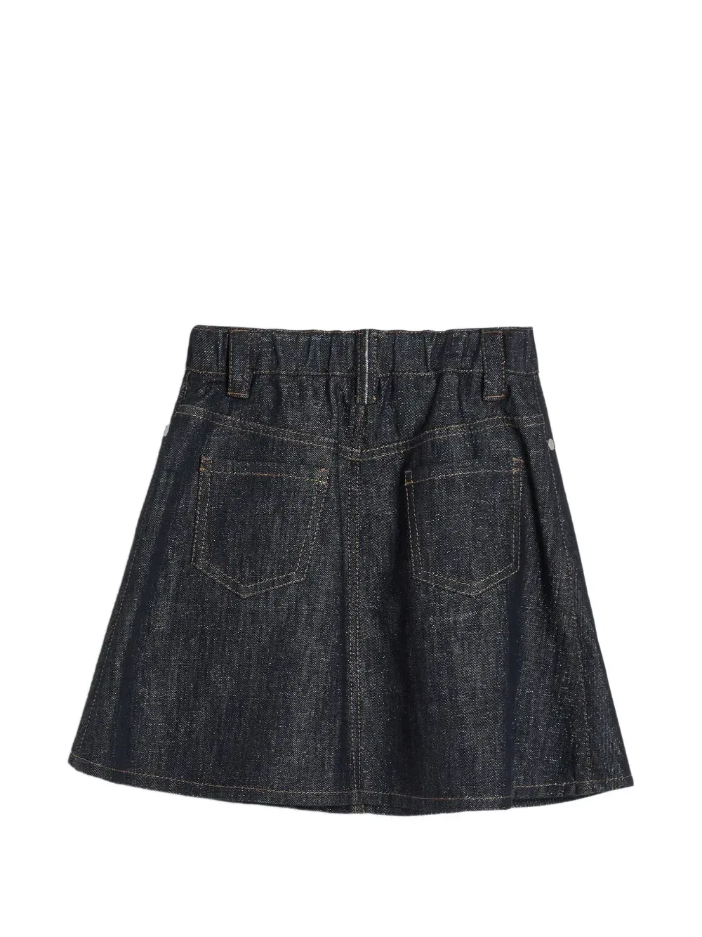Джинсовая юбка с декором Monili Brunello Cucinelli Kids, синий — фото 2