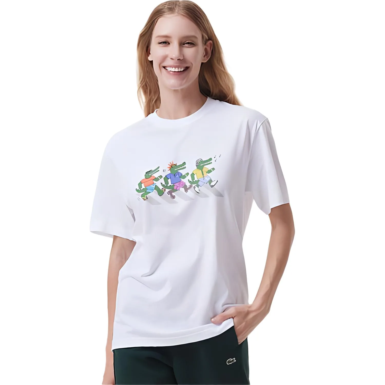 LACOSTE Футболка Unisex 001/White Crew Neck Moderate — фото 4