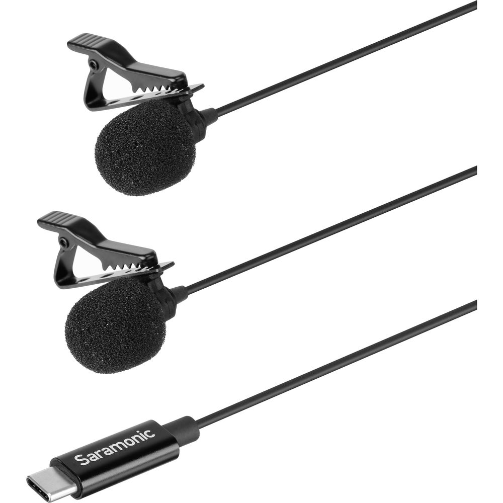 

Двойной всенаправленный петличный микрофон Saramonic LavMicro U3C с разъемом USB Type-C для устройств Android (кабель 19,6 фута)