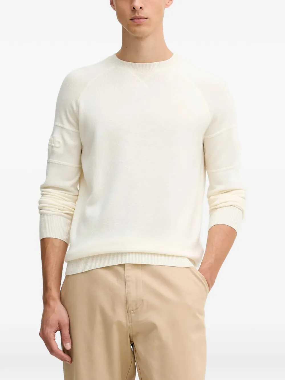 

Свитер с тиснённым логотипом Karl Lagerfeld, белый