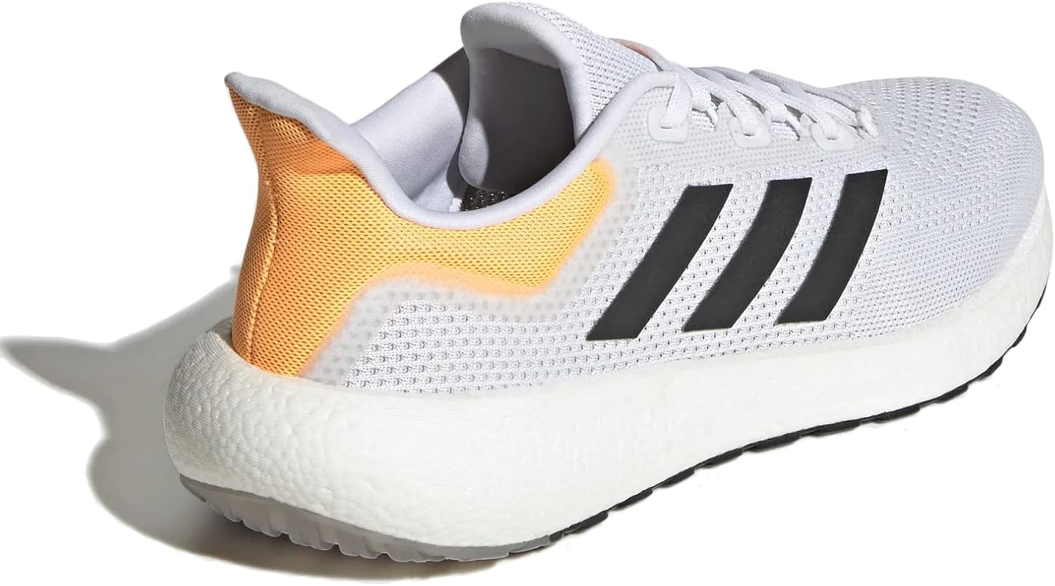 Кроссовки Adidas Pureboost Jet унисекс, белый/черный/оранжевый — фото 2