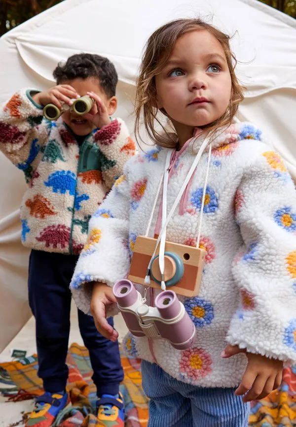 Куртка из флиса с капюшоном стандартного кроя Jojo Maman Bébé, Cream — фото 2