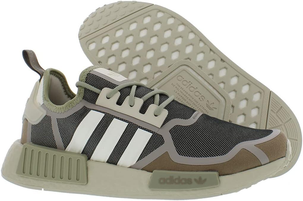 Мужские кроссовки adidas NMDR1, белый/коричневый/светло-коричневый — фото 4