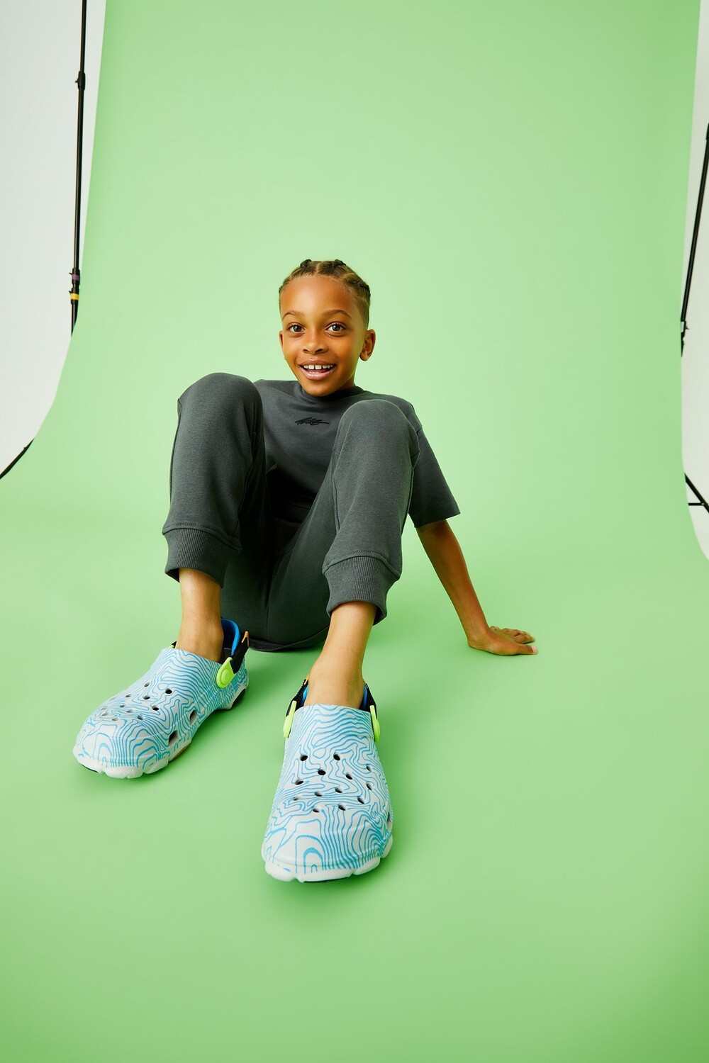 

Сандалии All Terrain серые детские со ступеньками Crocs, серый