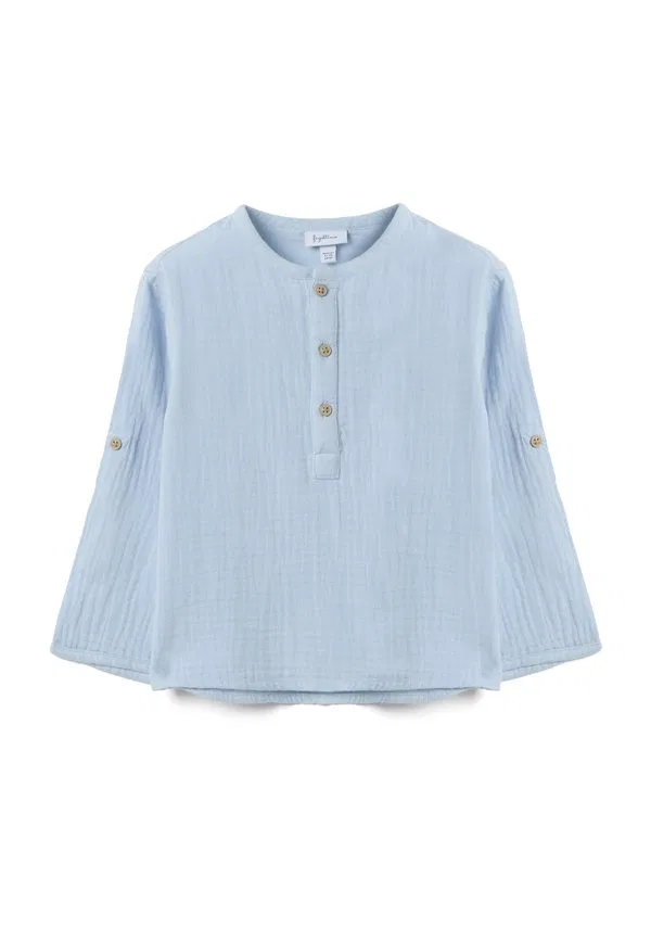 Рубашка прямого кроя с воротником-стойкой Ovs, Light Blue