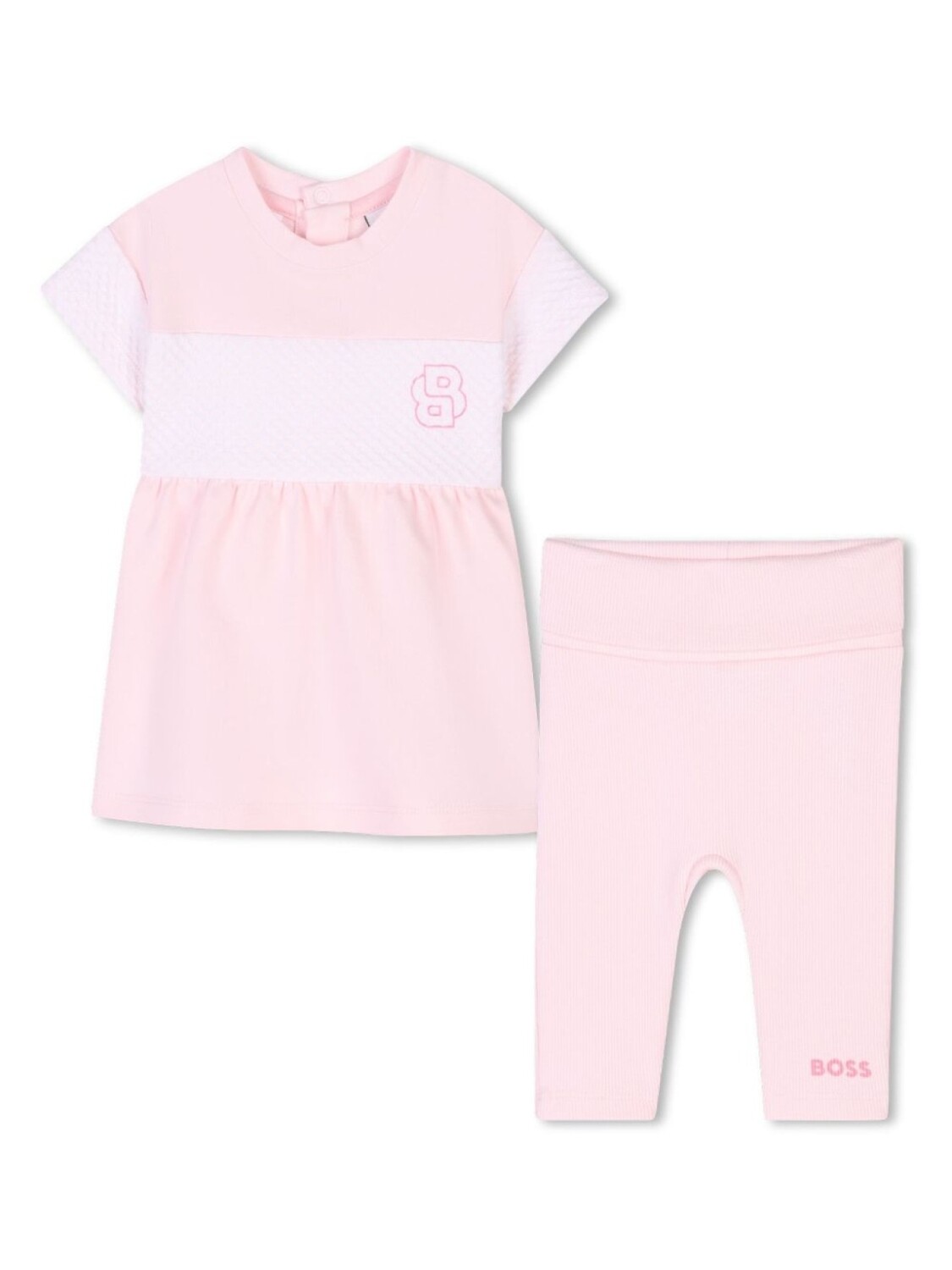 

BOSS Kidswear платье с логотипом, розовый