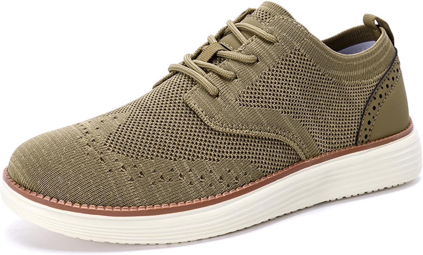 

Мужские кроссовки Oxfords, легкие вязаные слипоны на шнуровке, сетчатые лоферы, классические нескользящие кроссовки для спорта, тренажерного зала, тенниса и ходьбы Xjypuu2, хаки