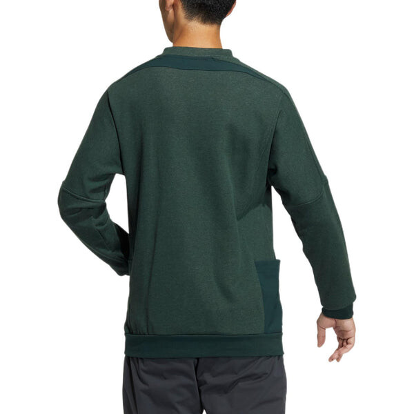 Толстовка Men's adidas Gt Crew Sw Solid Color Alphabet Embroidered Round Neck Pullover Long Sleeves Green, зеленый — фото 3