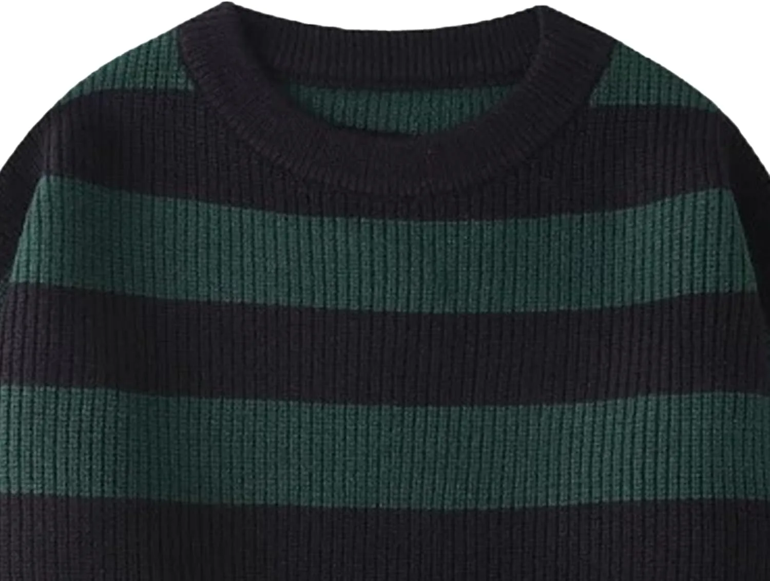 Мужской полосатый вязаный пуловер Casual Color Block Slim Fit — фото 2