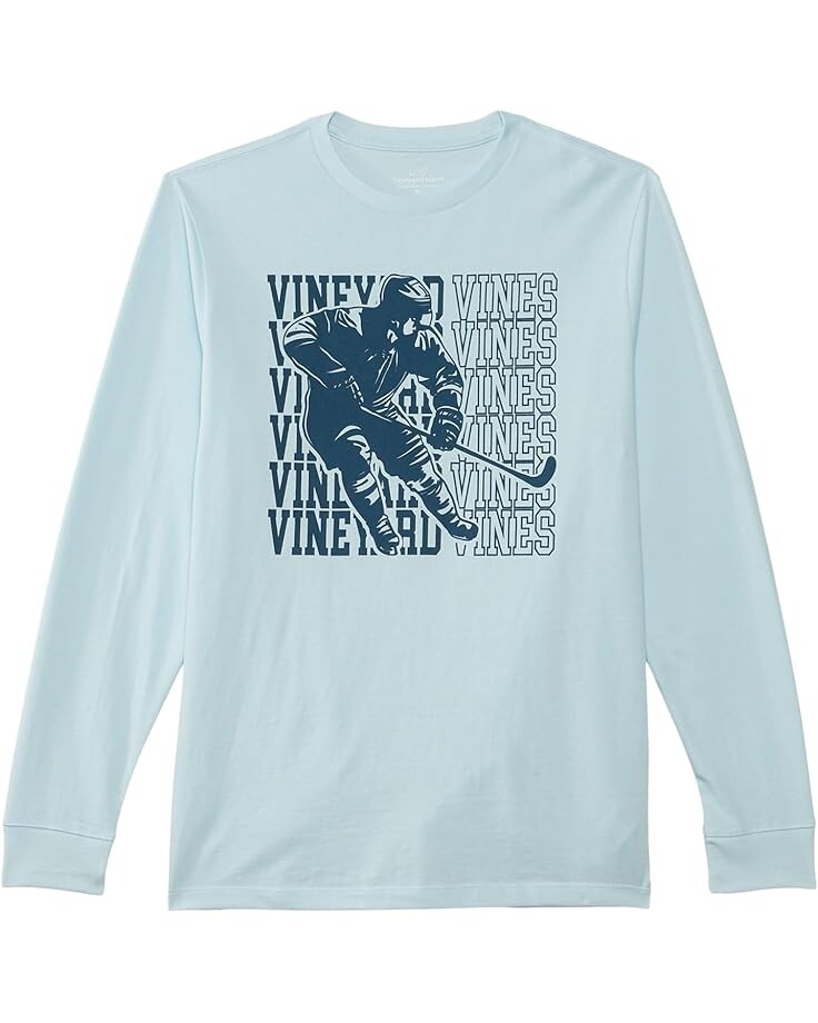 

Лонгслив Vineyard Vines Vv Hockey Player Long Sleeve Tee, цвет Pale Sky