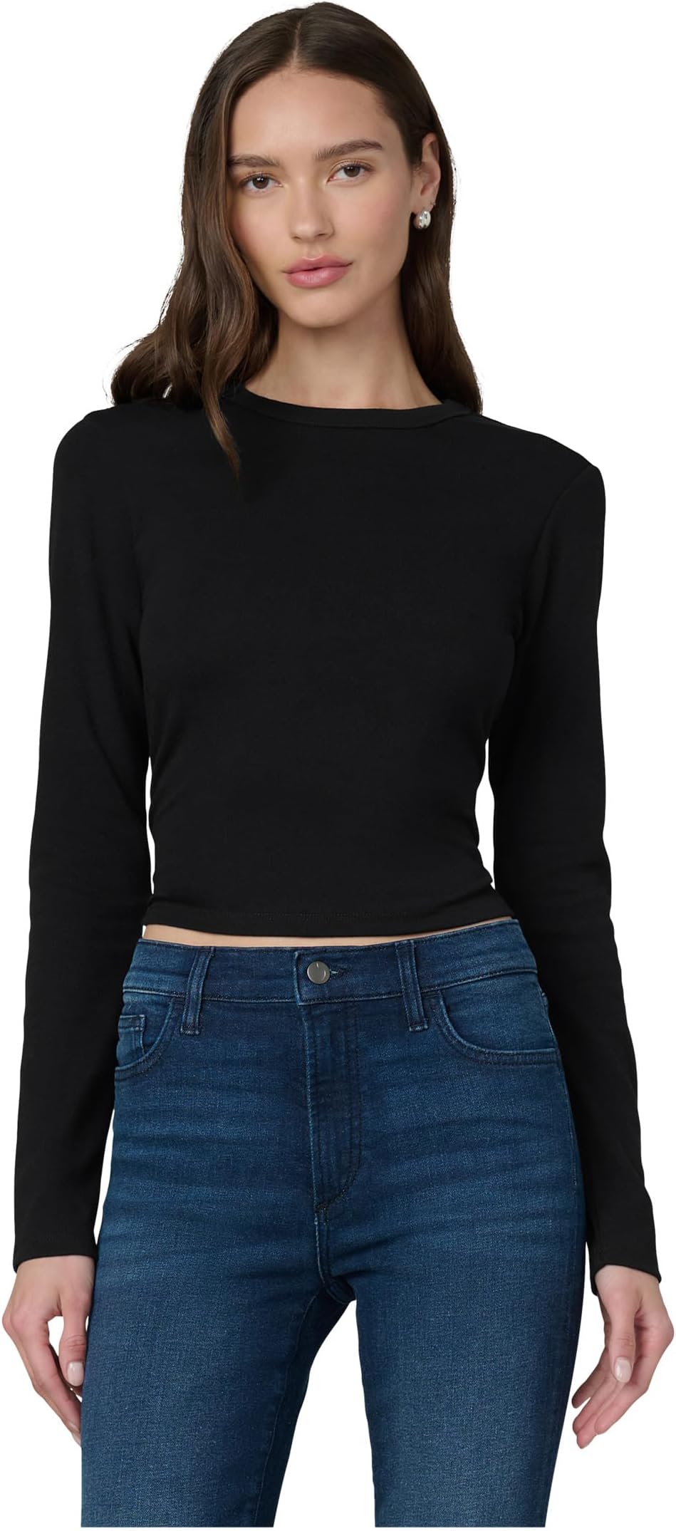 

Футболка Joe's Jeans The Long Sleeve Baby Tee, черный