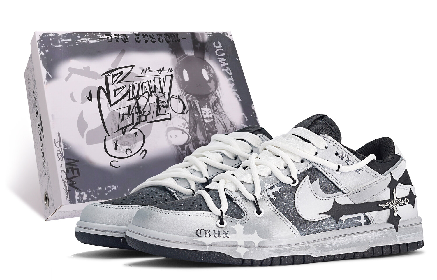 

Кроссовки для скейтбординга Dunk женские, низкие, серебристые Nike