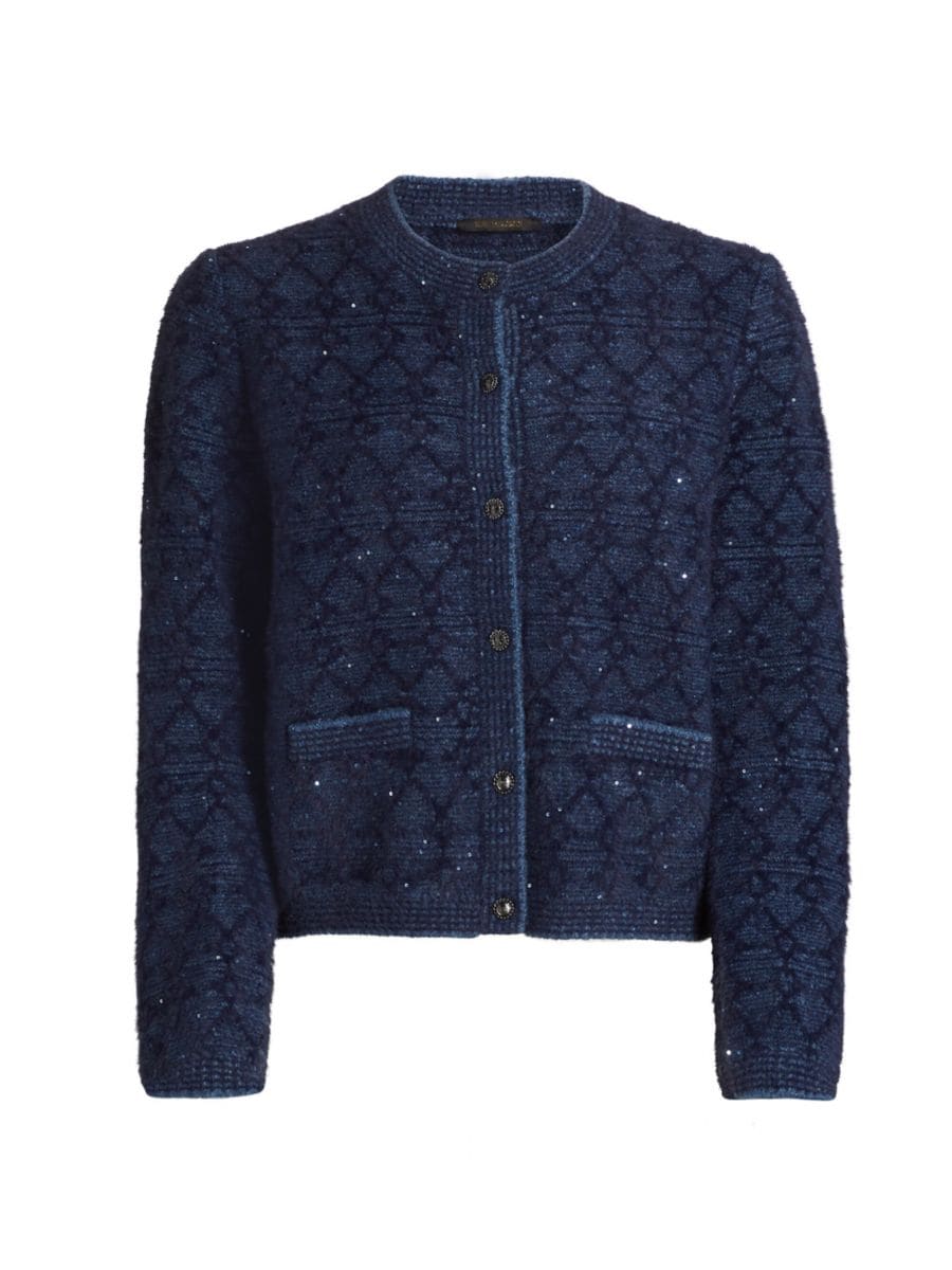 

Кардиган Evey Metallic Bouclé Kobi Halperin, темно-синий