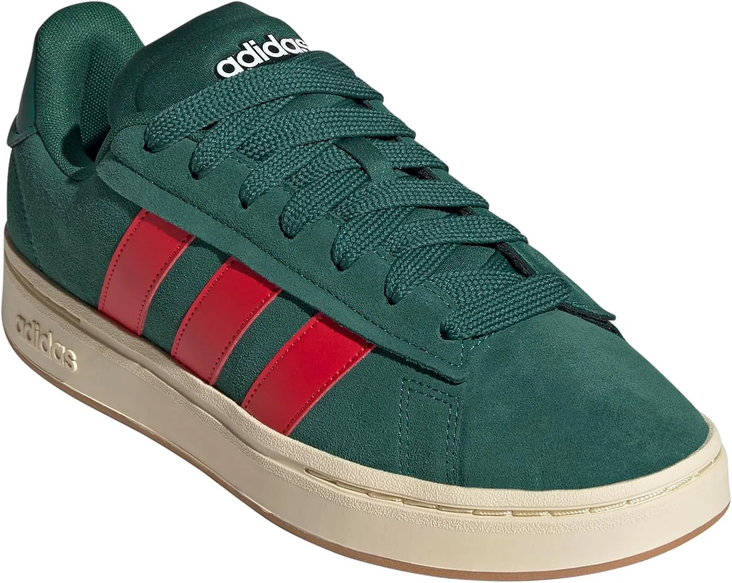 Мужские кроссовки Adidas Grand Court Alpha, цвет Collegiate Green/Better Scarlet/Off White — фото 2