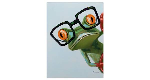 

Акриловая картина ручной работы KUNSTLOFT Funky Frog, зеленый